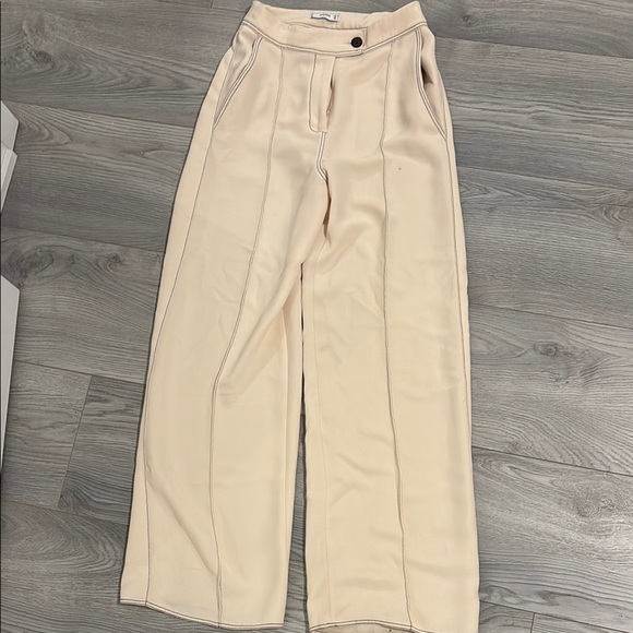 Mango Cream Wide Leg Pants - Picture 1 of 5